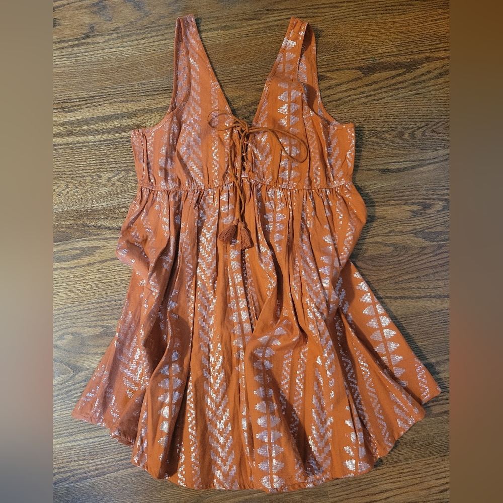 Shyanne Rust and Silver Dress